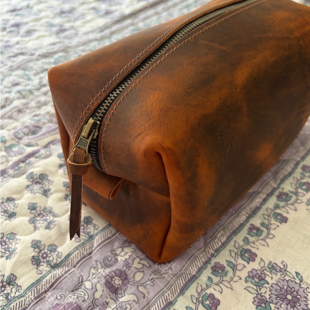 SALE! North Star Copper Rough & Tough Leather Dopp Kit NWT Made in USA - Picture 4 of 6